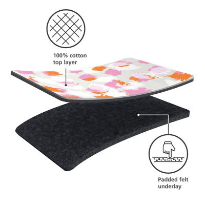 Bàn để ủi đồ chân cao có móc treo cửa Joseph Joseph Glide Max (Peach Blossom) 50029 thumb