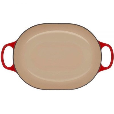 Chảo gang chữ nhật LeCreuset Bratreine 37x29cm Kirsche màu đỏ thumb