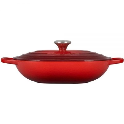 Chảo gang chữ nhật LeCreuset Bratreine 37x29cm Kirsche màu đỏ