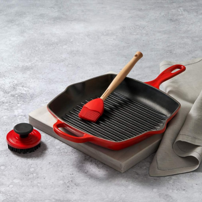 Chảo gang nướng Le Creuset hình vuông 26cm màu đỏ cheery thumb