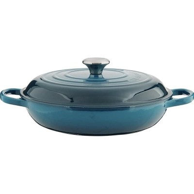 Nồi gang Le Creuset Gourmet Profit 30cm màu xanh deep teal thumb