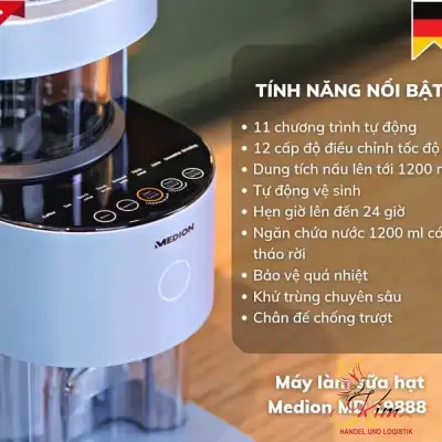 Máy làm sữa hạt Medion MD19888 nội địa Đức thumb