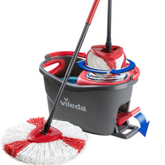Bộ cây lau nhà đầu tròn Vileda Turbo made in SEC màu đỏ