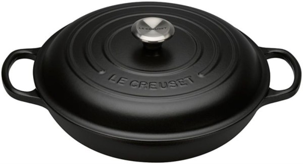 Nồi gang Le Creuset Gourmet Profi 30cm màu đen nhám schwarz matt