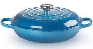 Nồi gang Le Creuset Gourmet Profi 30cm màu xanh ngọc caribe blue