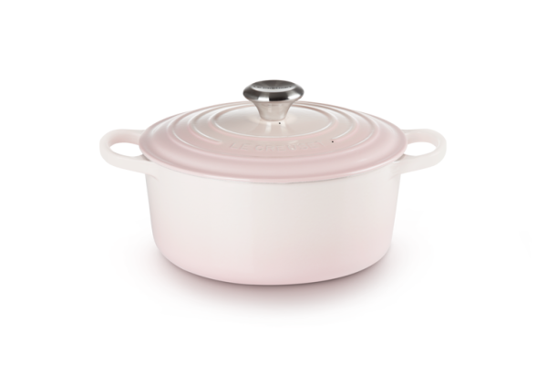 Nồi gang Le Creuset 26cm màu hồng vỏ sò muschelrosa