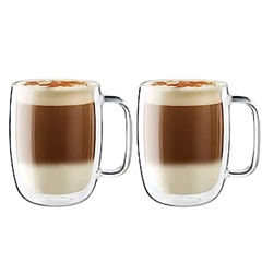 Set 2 cốc ZWILLING Sorrento Plus Latte-Macchiato 450 ml có quai cầm thumb