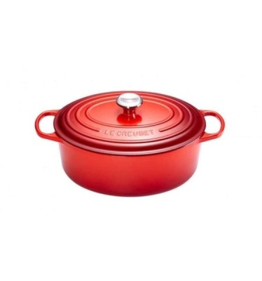 Nồi gang oval Le Creuset 25cm màu đỏ cherry