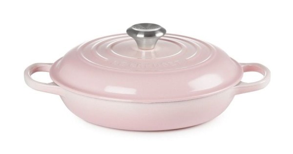 Nồi gang Le Creuset Gourmet Profi 30cm màu hồng vỏ sò muschelrosa