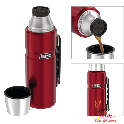 Bình giữ nhiệt Thermos 24H 1,2L màu đỏ thumb