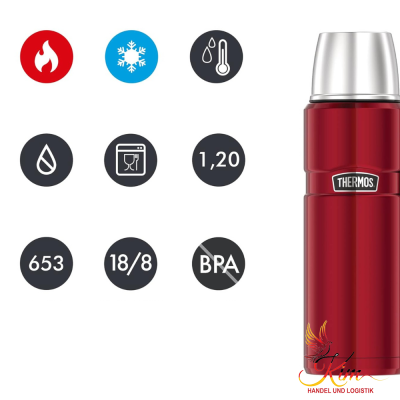 Bình giữ nhiệt Thermos 24H 1,2L màu đỏ