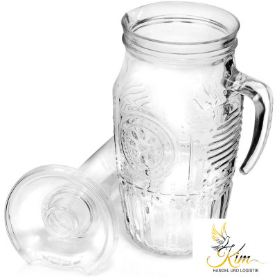 Bình nước thuỷ tinh Detox có lõi đựng đá made in Italya thumb