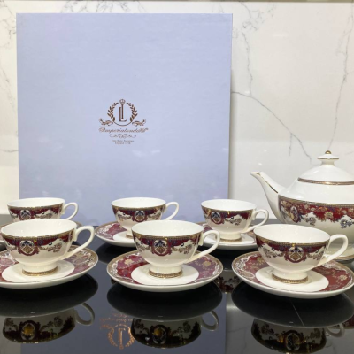 Bộ trà sứ viền đỏ Imperial London thumb