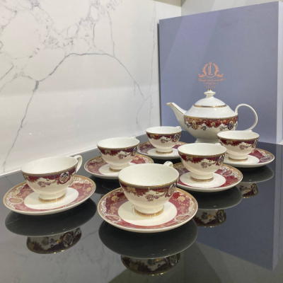 Bộ trà sứ viền đỏ Imperial London thumb