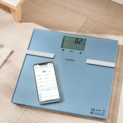 Cân sức khỏe SANITAS SBF73 kết nối App màu xanh thumb