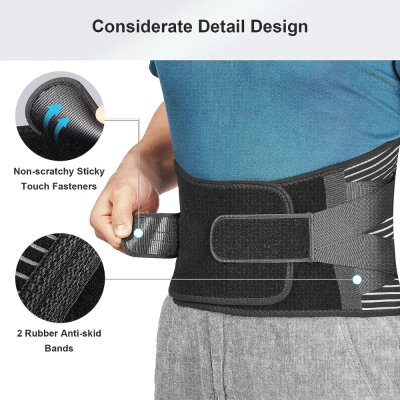 Đai hỗ trợ cột sống Freetoo (size S M L) màu đen thumb