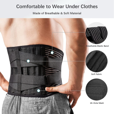 Đai hỗ trợ cột sống Freetoo (size S M L) màu đen thumb