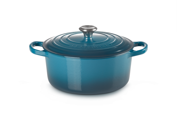 Nồi gang Le Creuset 24cm màu xanh lam deep teal