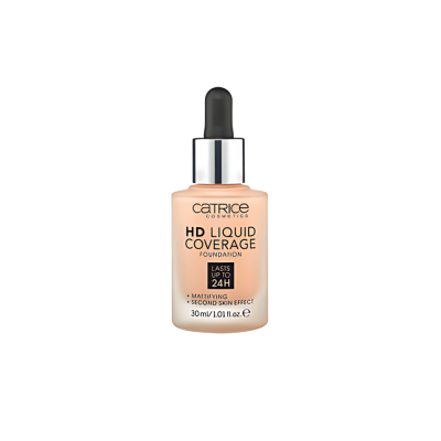 Kem nền cho da dầu CATRICE HD tone 02 liquid Coverage Foundation Last Up to 24H