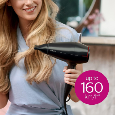 Máy sấy tóc Philips Prestige Pro HPS910/00 bản xịn nhất màu đỏ đen thumb