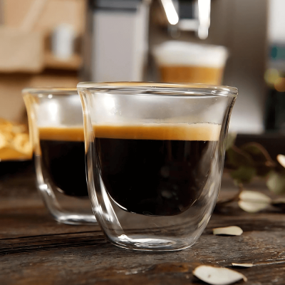 Set 2 cốc thủy tinh Delonghi Espresso 90ml