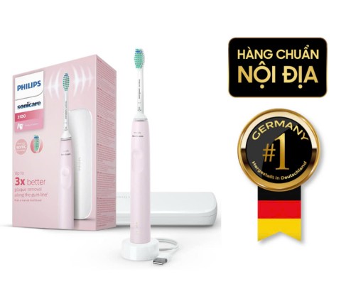 Bàn Chải Điện Philips Sonicare 3100 HX3673/11 màu hồng kèm hộp đựng mang đi du lịch thumb