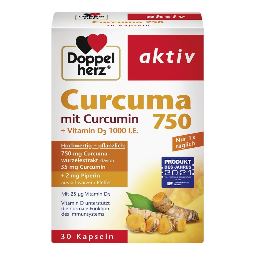 Viên uống tinh chất nghệ Curcuma Doppelherz, 30 viên (Hộp)