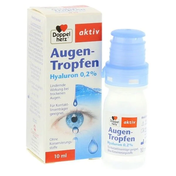 Nhỏ mắt Doppelherz Augen-Tropfen Hyaluron 0,2 %