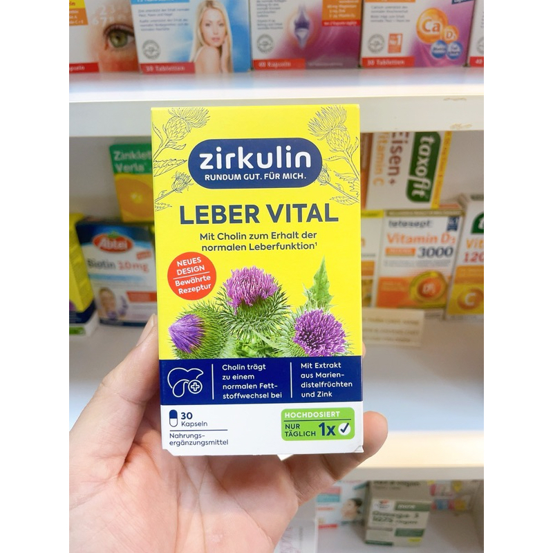 Viên uống bổ gan, thải độc gan Zirkulin  - hộp 30 viên