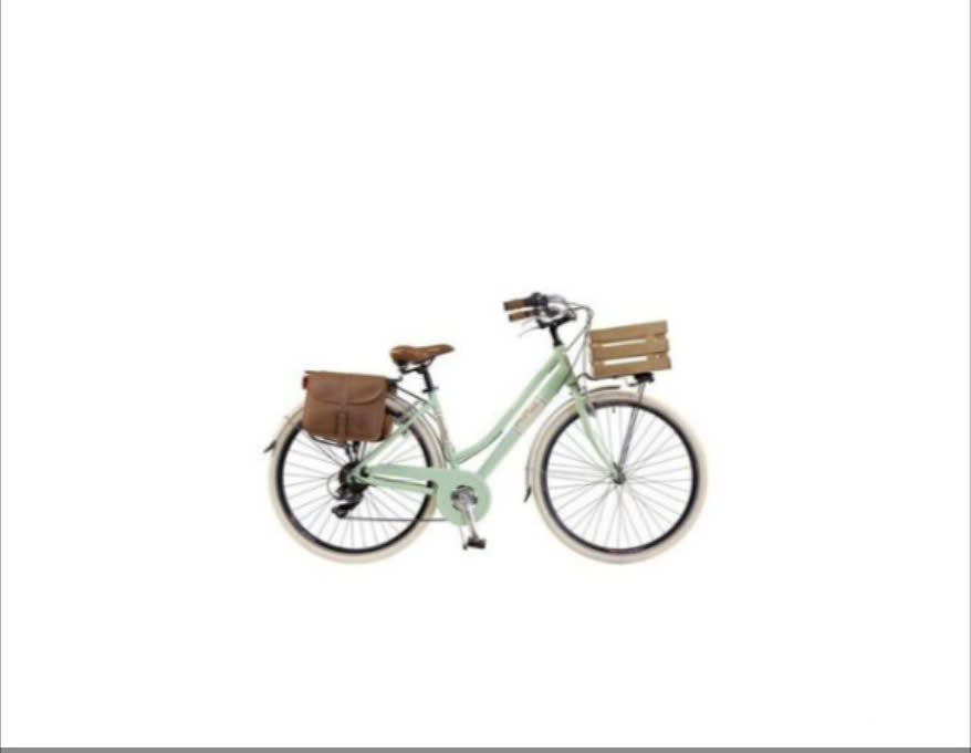 Xe đạp Retro Dame Aluminium Hellgrun (size 46 – xanh mint – giỏ gỗ)