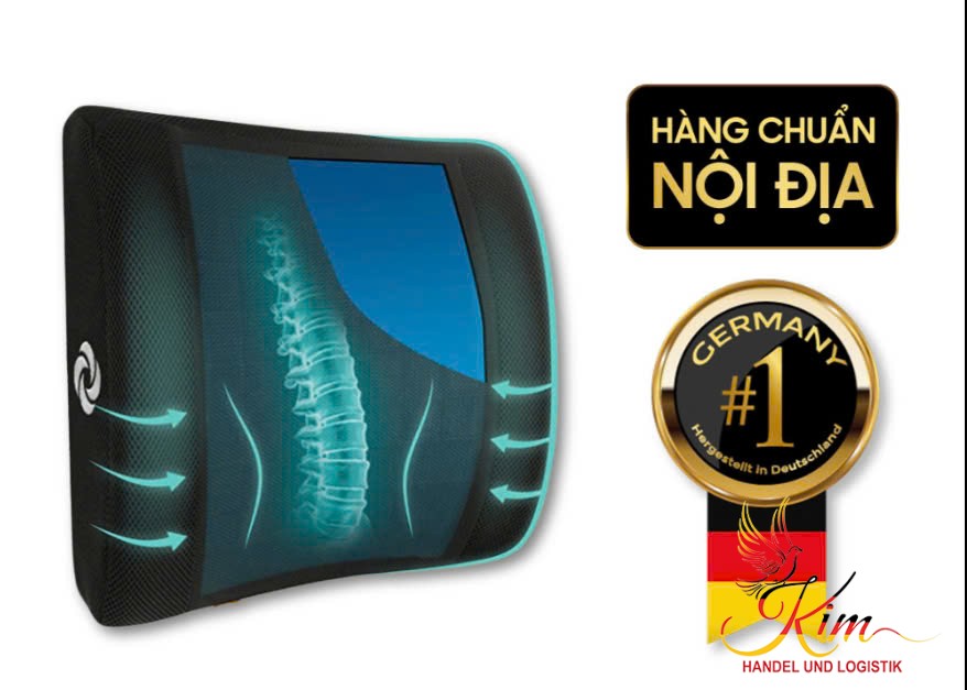 Gối tựa lưng samsonite cooling gel nội địa Đức