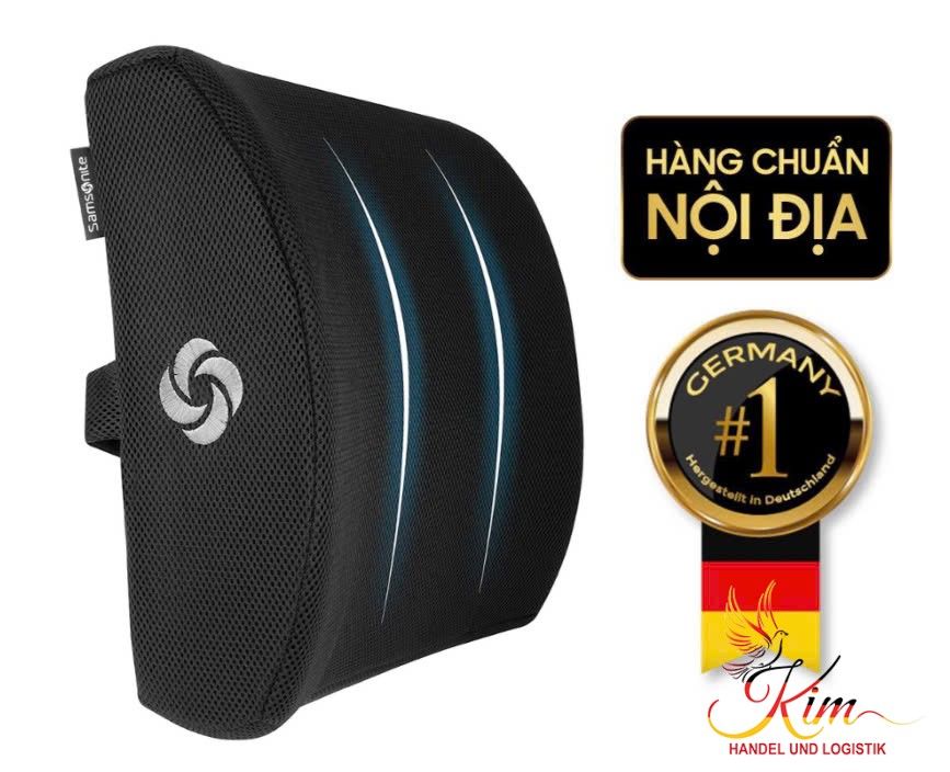 Gối tựa lưng samsonite màu đen nội địa Đức