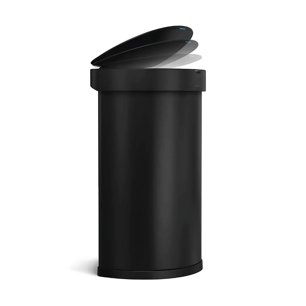 Thùng rác Simplehuman cảm ứng kháng khuẩn 45l màu đen và set nước hoa, túi rác