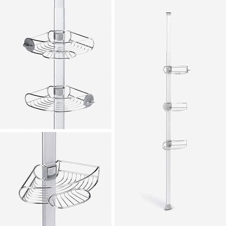 Giá treo dụng cụ nhà tắm loại chống sàn và trần Simplehuman 2,44m