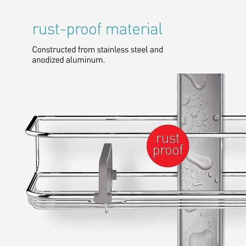 Giá treo dụng cụ nhà tắm loại chống sàn và trần Simplehuman 2,44m