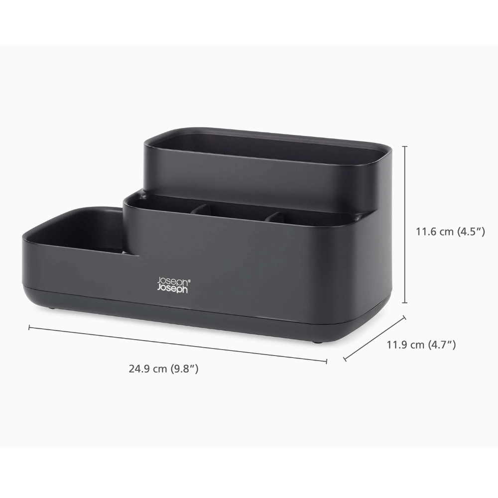 Khay đựng bàn chải mỹ phẩm nhà tắm Joseph Joseph 70600 EasyStore màu đen