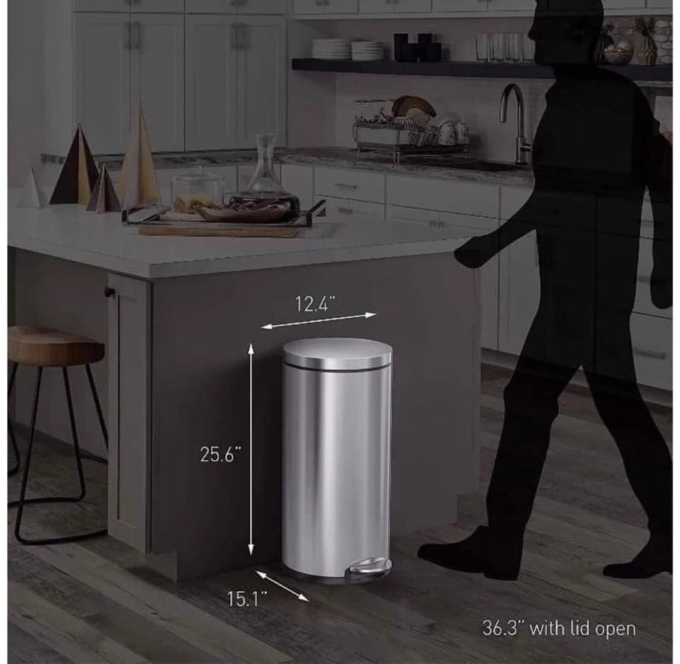 Thùng rác hình chữ nhật Simplehuman 30 lit