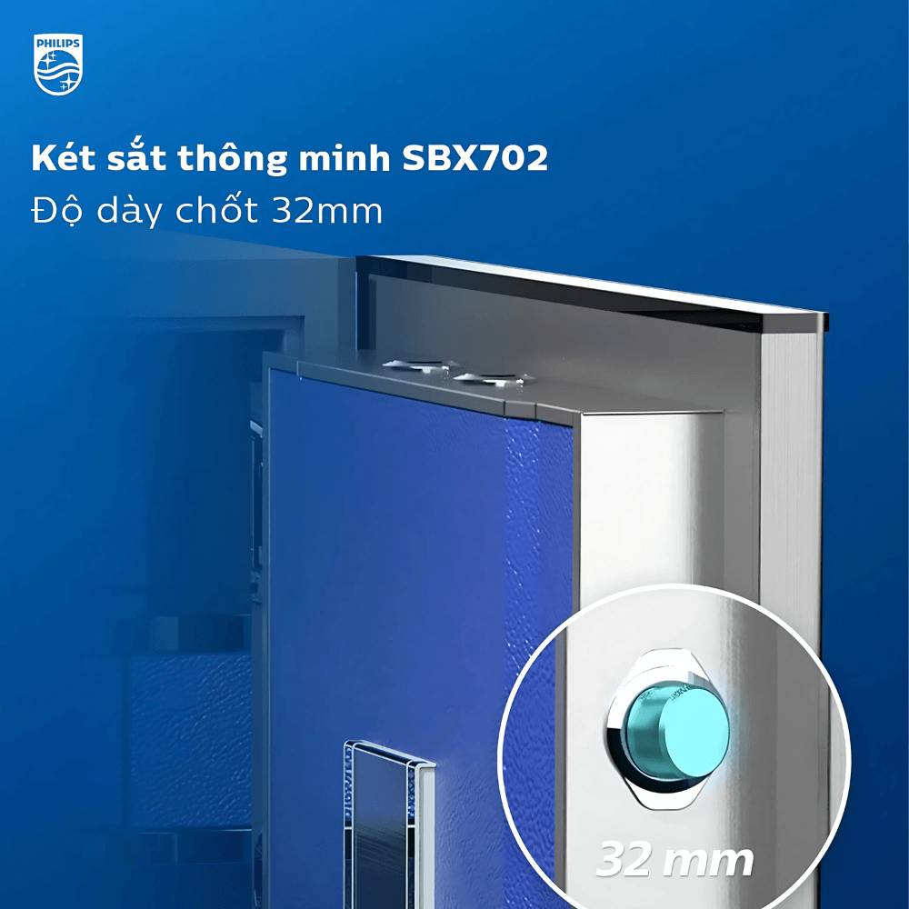 Két sắt Philips SBX702-CBX 234 Kg màu xám