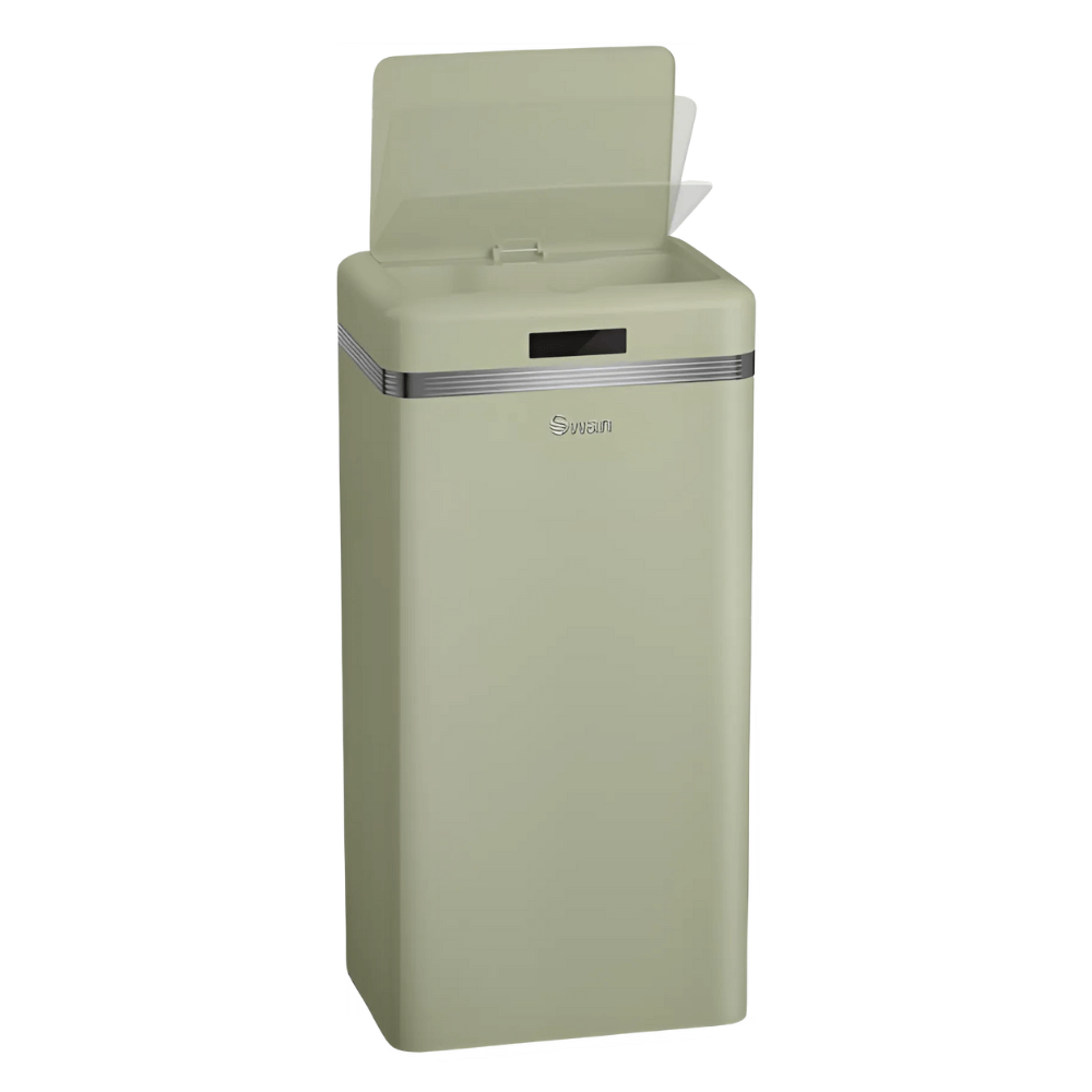 Thùng rác cảm ứng 45L SWAN màu xanh Green