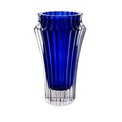 Lọ hoa Crown Jewel Rogaska 25cm màu xanh dương