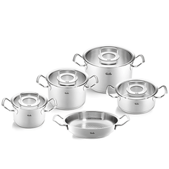 Bộ nồi Fissler Profi 5 món vung kính kèm chảo 2 quai 28cm made in Germany