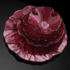 Đĩa Magnolia đỏ 41cm IVV 6051.1