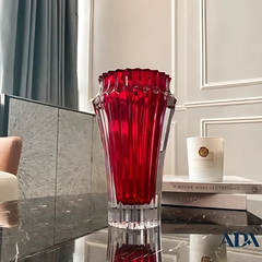Lọ hoa Crown Jewel Rogaska 25cm màu đỏ