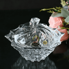 Thố pha lê Bohemia Samba 21cm màu trắng