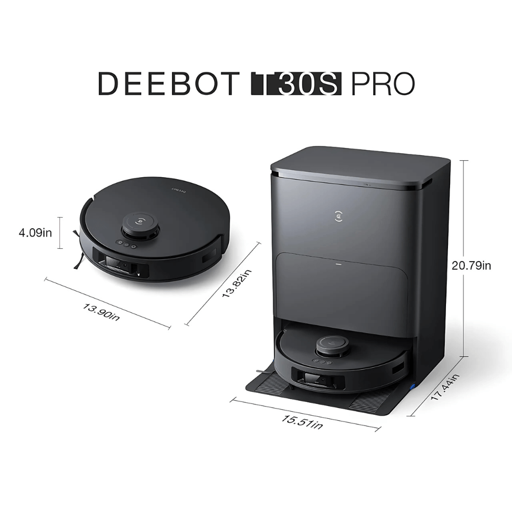 Robot hút bụi lau nhà Ecovas Deebot T30s pro màu đen