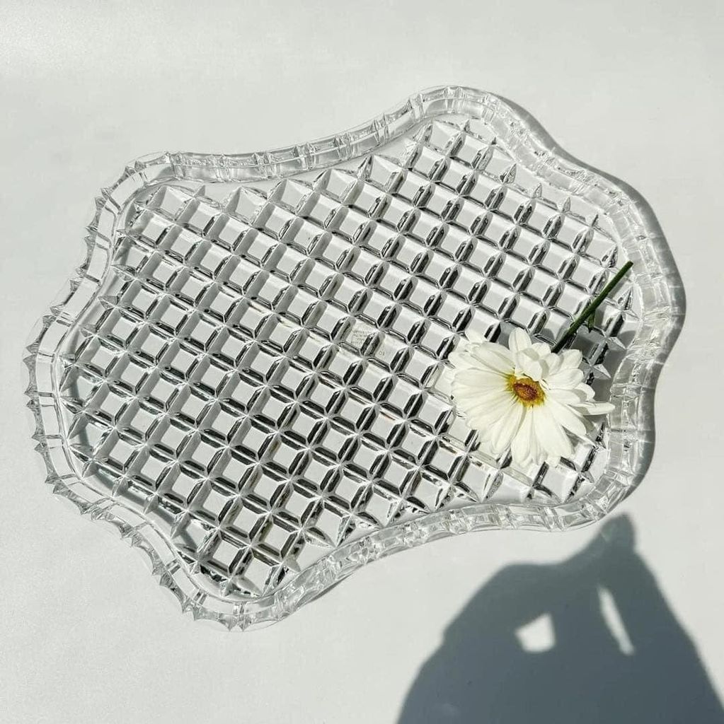 Đĩa pha lê Bohemia Diamond Cut 30.5cm