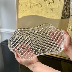 Đĩa pha lê Bohemia Diamond Cut 30.5cm