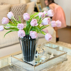 Lọ hoa Crown Jewel Rogaska 25cm màu xanh dương