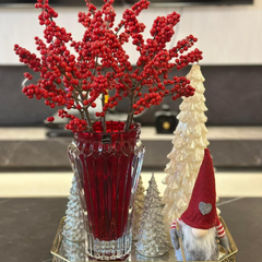 Lọ hoa Crown Jewel Rogaska 25cm màu đỏ
