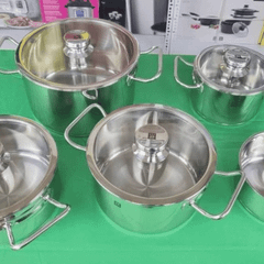 Bộ nồi Zwilling Element 5 món kèm quánh vung kính